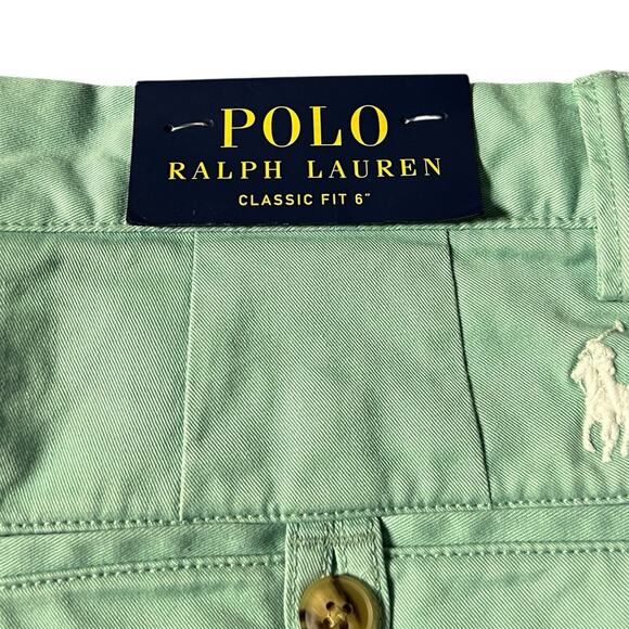 NWT Polo Ralph Lauren Men's Stretch Classic Fit 9" Chino Shorts Seafoam Green 31 - Picture 5 of 6
